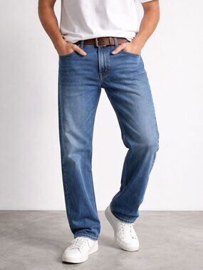 Levi’s 505 Straight Leg Jeans 34x32 Medium Wash Classic Denim Mens